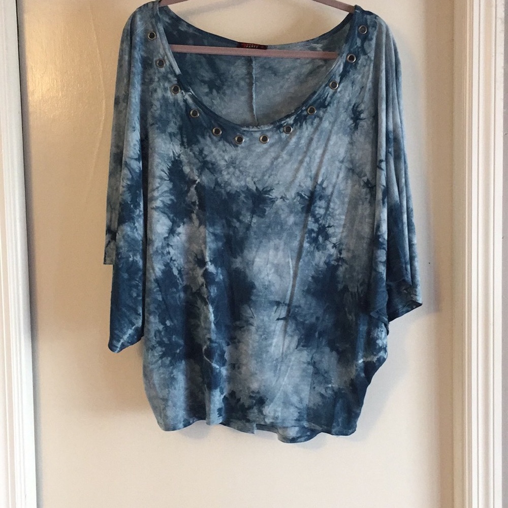 T Party tie die top